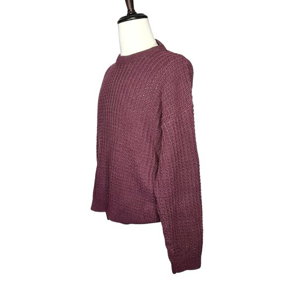 BASIX Fenn Wright & Manson | Men | Vtg Burgundy Knit Fisherman Sweater | Large - Picture 4 of 8